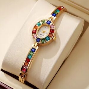 Vintage Gold Multicolor Quartz Watch